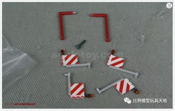 支撐腿，警示燈，警示牌等。
